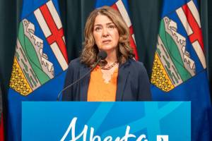 Premier Danielle Smith says West Coast pipeline project application is about 'unlocking Canada’s full economic potential.' (Photo via Government of Alberta Flickr)