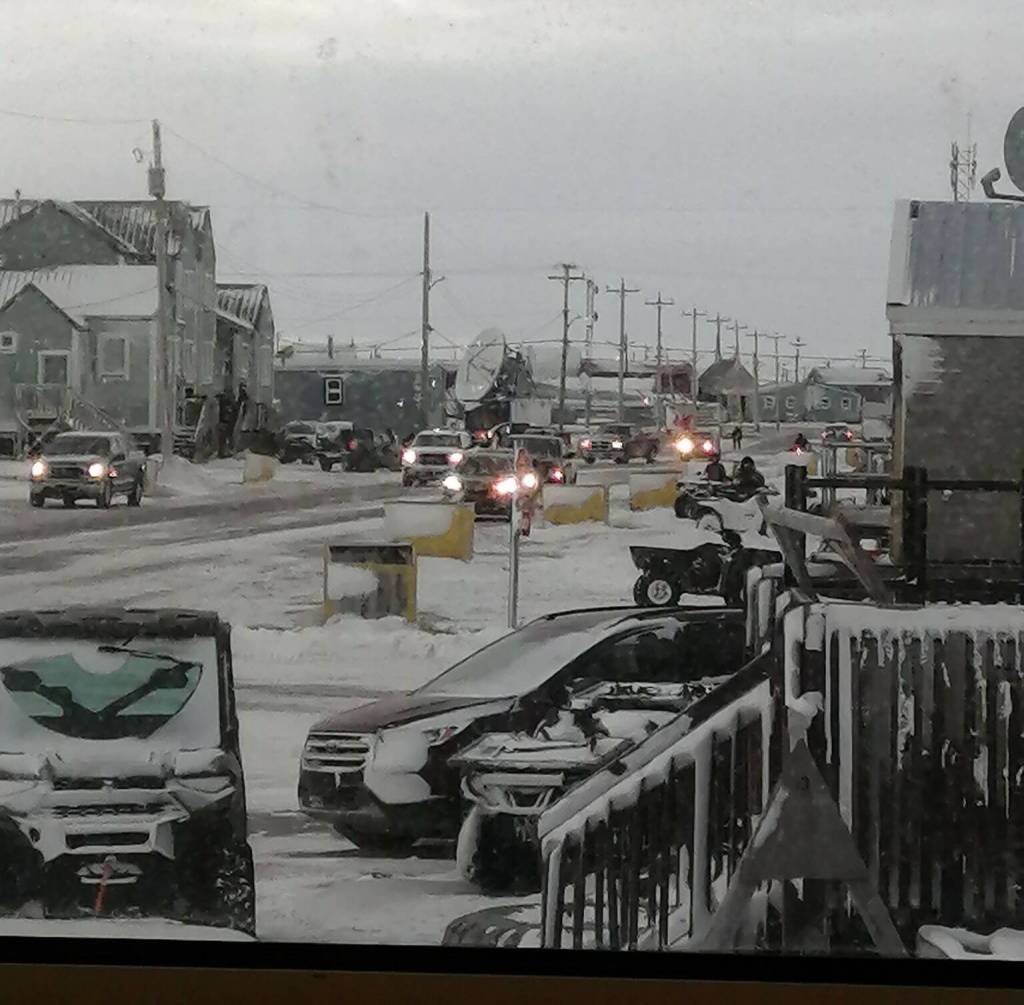 Residents of Arviat love to celebrate special events with a community parade. Photo courtesy Dean Katuk Mamgark