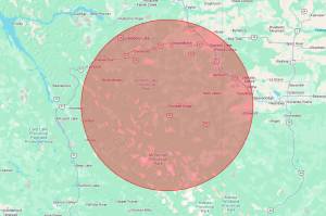 A screenshot of the emergency alert area in northeastern B.C. after an active shooting scene at the Tumbler Ridge Secondary School on Tuesday, Feb. 10, 2026. (Alertable)